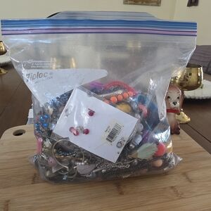 Approx 4.2 Lbs Craft Scrap Junk Upcycle Repurpose Jewelry Lot